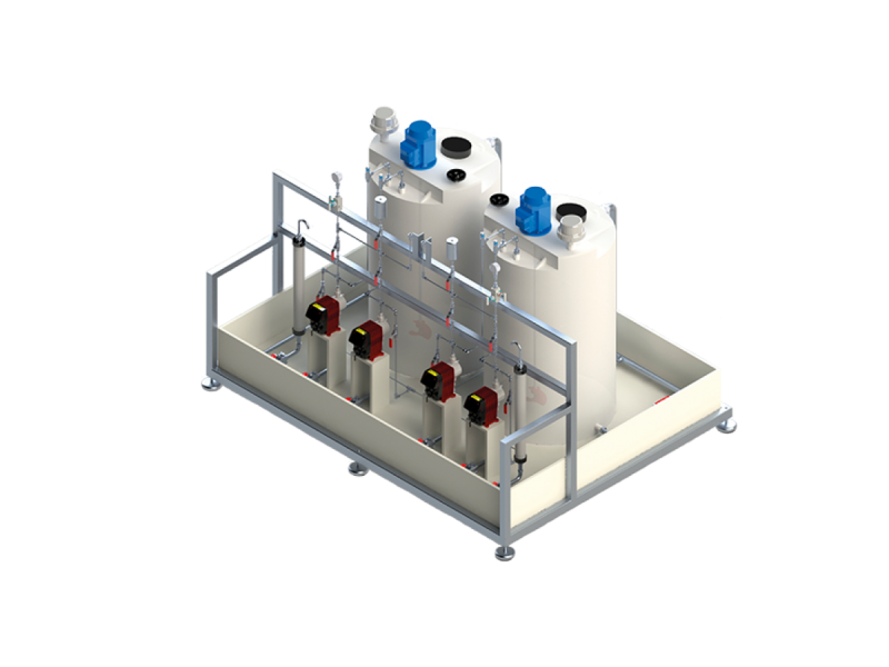 SKIDS DE DOSAGEM QUÍMICA EM ESTRUTURA TDF SYSTEMS