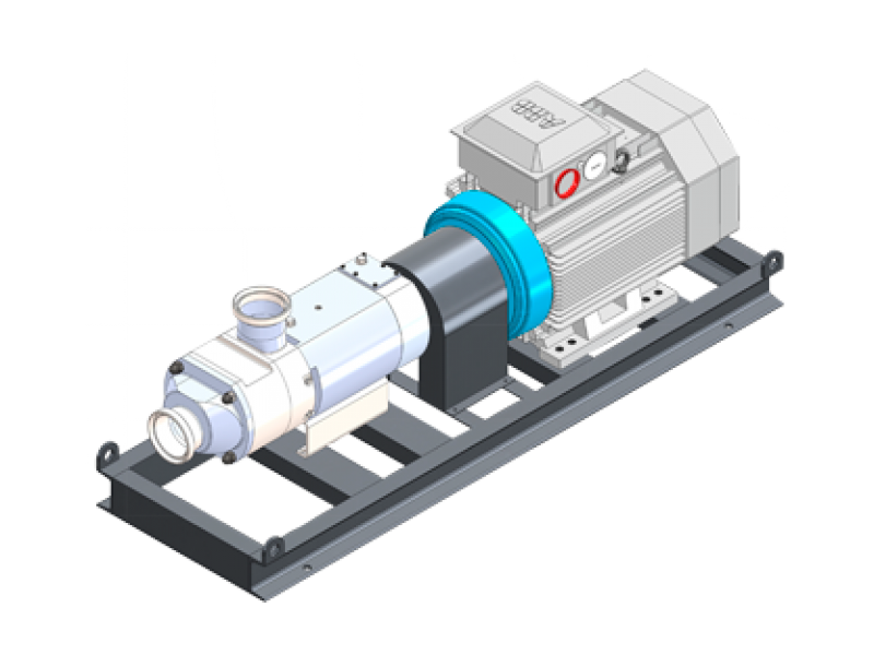 CONJUNTOS DE BOMBA E MOTOR SOBRE A BANCADA