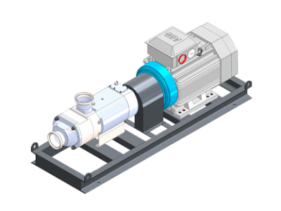 CONJUNTOS DE BOMBA E MOTOR SOBRE A BANCADA